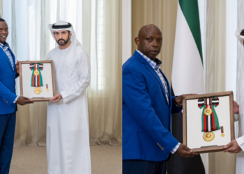 David Kimotho And John Muchina Receiving The United Arab Emirates’ First Class Order Of Zayed Ii In Recognition Of Their Bravery On October 27 Photo/Mwangi Maina