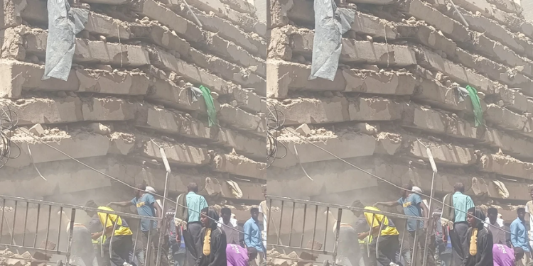 Several Feared Trapped As Mall Collapses In Eastleigh The Debris From The Collapsed Building In Eastleigh On Friday, October 23, 2026. Photo/Citizen