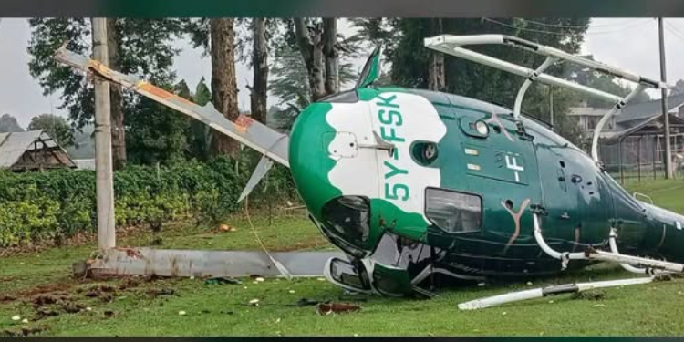 Helicopter Crashes At Kericho Golf Club