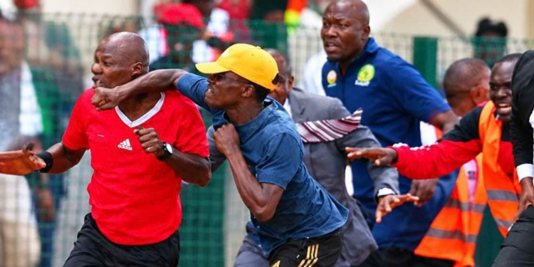 Kariobangi Sharks Stare At Relegation After Promotion Decider Erupts In Chaos Kariobangi Sharks Stare At Relegation After Promotion Decider Erupts In Chaos