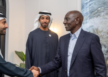 President Ruto Hosts The Minister Of State In The Ministry Of Foreign Affairs Of The United Arab Emirates His Highness Sheikh Shakhboot Bin Nahyan Al Nahyan, State House, Nairobi.