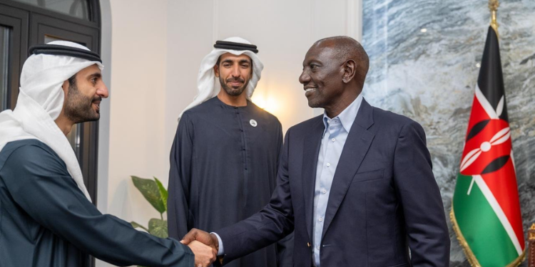 Kenya Clarifies Backing Uae Candidate For Un Sg Position After Ruto Meeting President Ruto Hosts The Minister Of State In The Ministry Of Foreign Affairs Of The United Arab Emirates His Highness Sheikh Shakhboot Bin Nahyan Al Nahyan, State House, Nairobi.