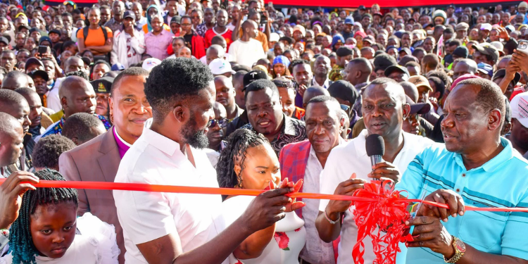 How Wajose Smartwear Founder Built A Clothing Empire With Just Ksh3,000 James Muchiri, His Family And Mp Oscar Sudi During The Opening Of Wajose Main Shop In Eldoret. Photo/ Oscar Sudi