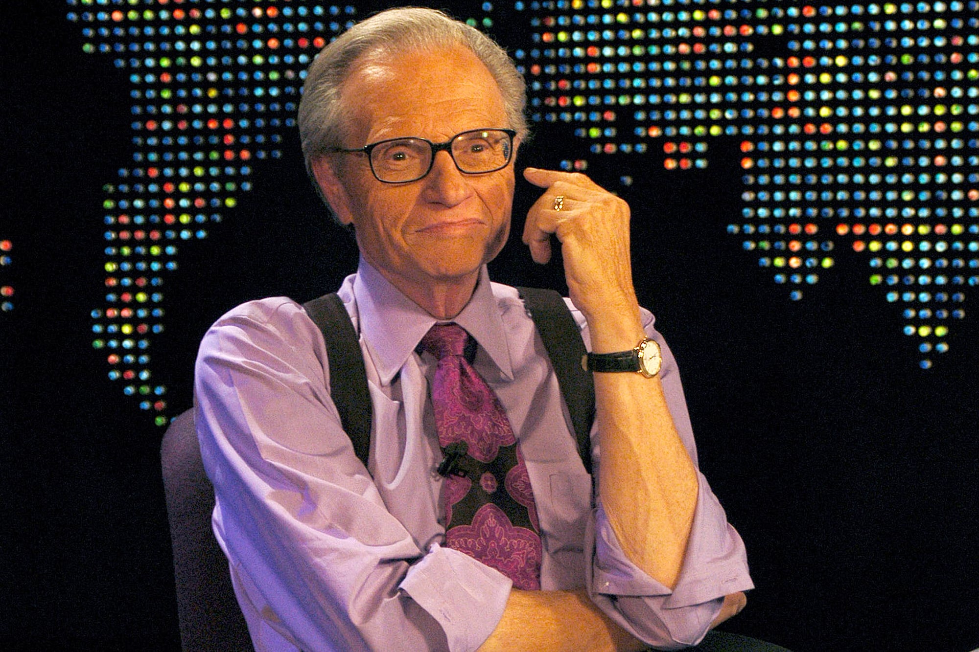 Larry King During Live Taping Of 'The Larry King Show'
