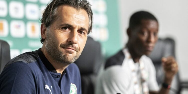 'A Disaster' - Ivory Coast Coach Questions State Of Pitch At Afcon Venue Ivory Coast Coach Patrice Beaumelle With Max-Alain Gradel At A Team Press Conference In Douala On Wednesday | Afp