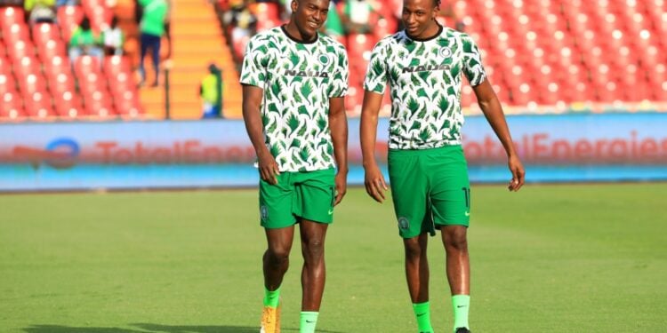 The Happy World Of Aribo With Nigeria At The Cup Of Nations Joe Aribo (R) With Nigeria Teammate Taiwo Awoniyi Before The Super Eagles' Africa Cup Of Nations Game Against Sudan | Afp