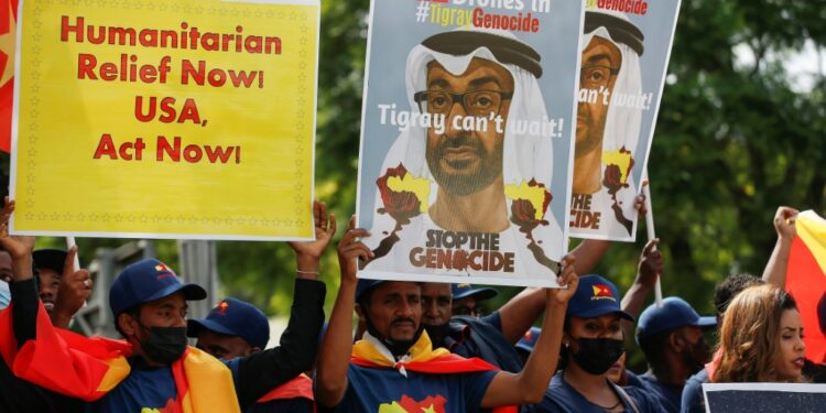Us Voices Alarm As Tigray Rebels Push Ahead In Ethiopia Ethiopians From The Tigrayan Region Living In South Africa Hold A Rally Outside The Us Embassy In Pretoria | Afp