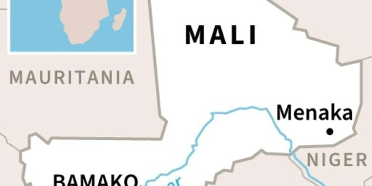 Map Of Mali Locating Menaka | Afp