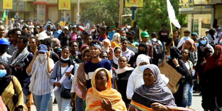 Sudanese Rally Against Military Rule, Economic Crisis Sudanese Protesters Take Part In Ongoing Demonstrations Calling For Civilian Rule, In Sudan'S Capital Khartoum On March 14, 2022 | Afp