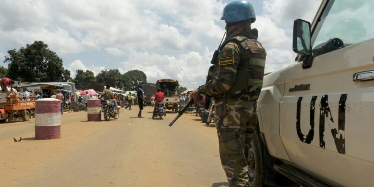 Central Africa War Crimes Court Postpones Maiden Hearing Un Peacekeepers Deployed In Western Central African Republic In September 2020 As The 3R Militia Mounted An Offensive | Afp