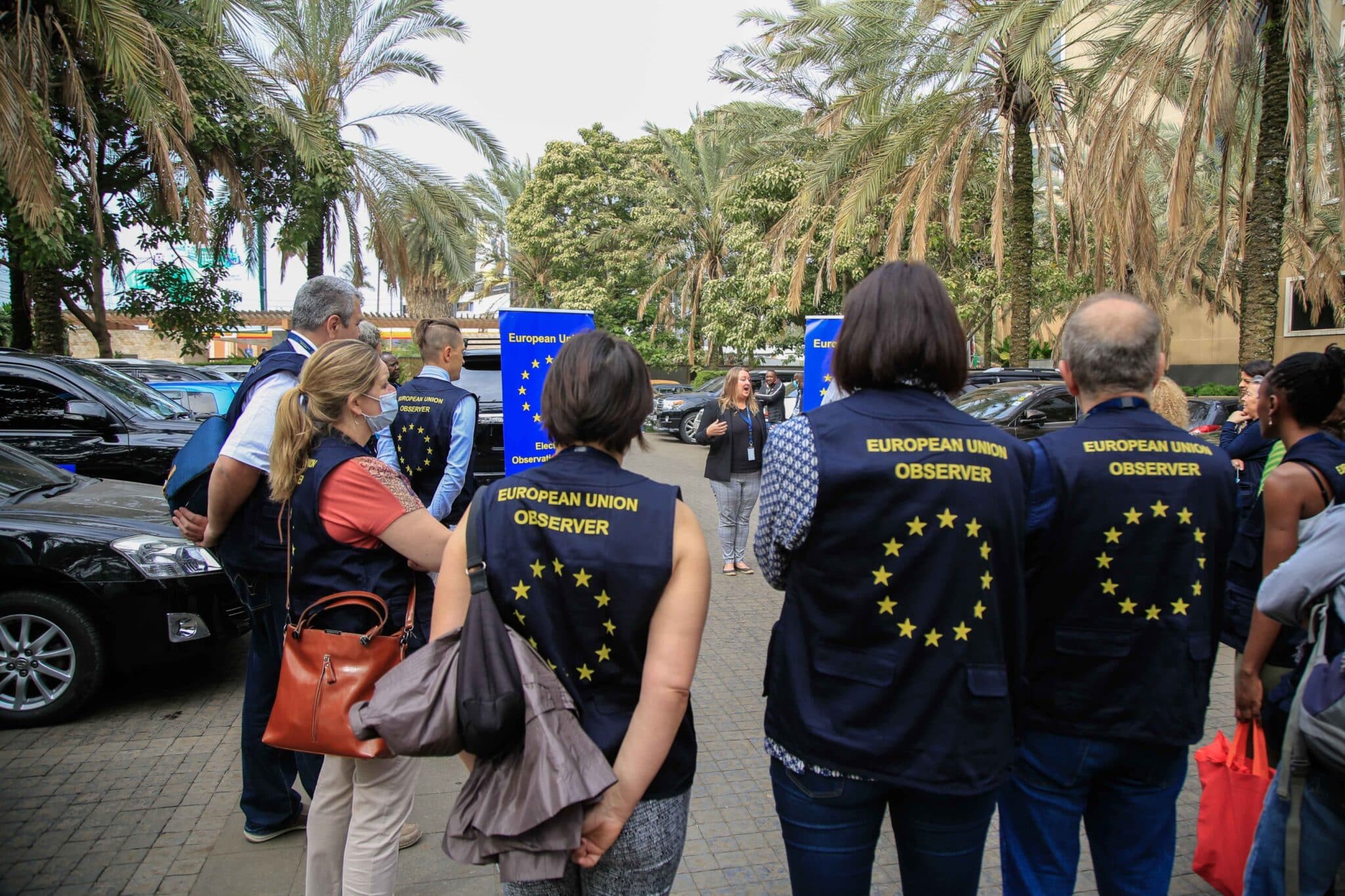 Part Of The Eu Observer Mission Team During A Briefing Session.photo/Courtesy