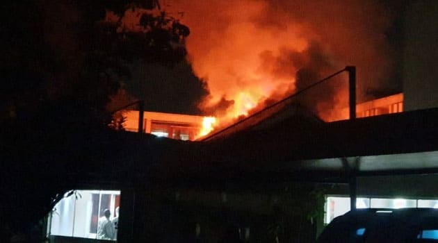Police Contain Fire