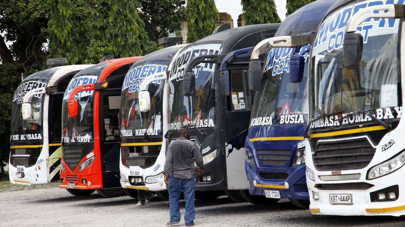 Modern Coast Buses Suspended