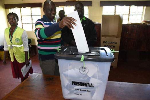 President William Ruto Casts His Vote At A Past Election Photo/Ruto (X)