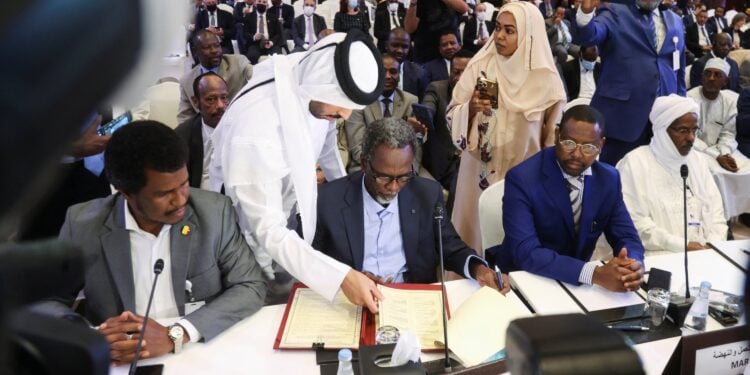 Chad Military Ruler,Rebel Groups Sign Peace Deal The Peace Deal Came After Months Of Negotiations Led By Qatar.photo/Courtesy/Reuters