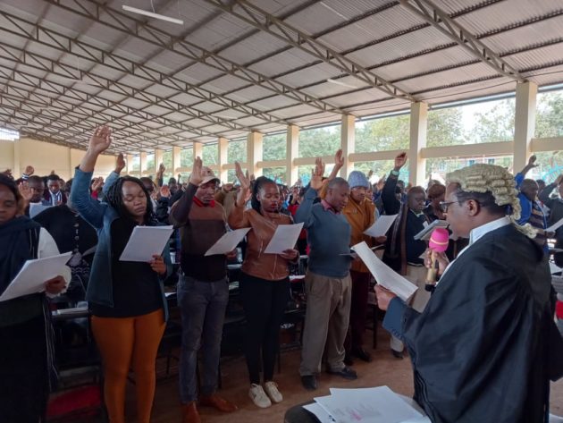 Iebc Administers Oath Of Secrecy To Presiding Officers And Deputy Presiding Officers.photo/Iebc