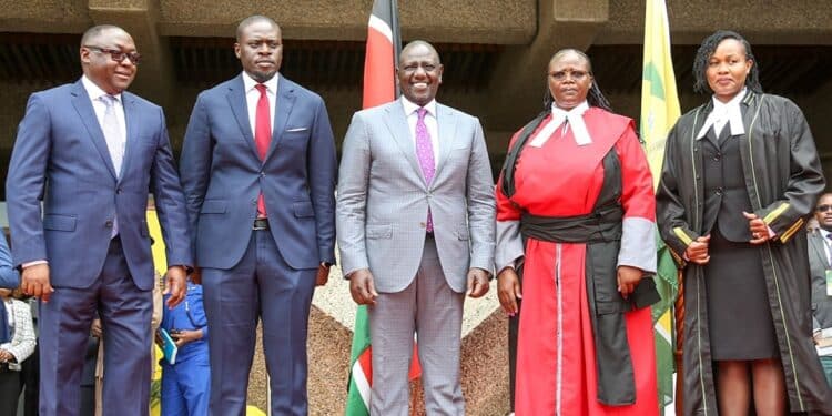 President-Elect Ruto Promises Timely Release Of County Funds President-Elect William Ruto During The Swearing In Of Governor Sakaja.photo/Courtesy