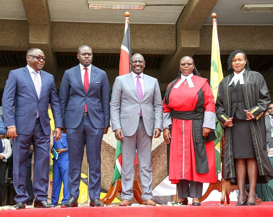 President-Elect William Ruto During The Swearing In Of Governor Sakaja.photo/Courtesy