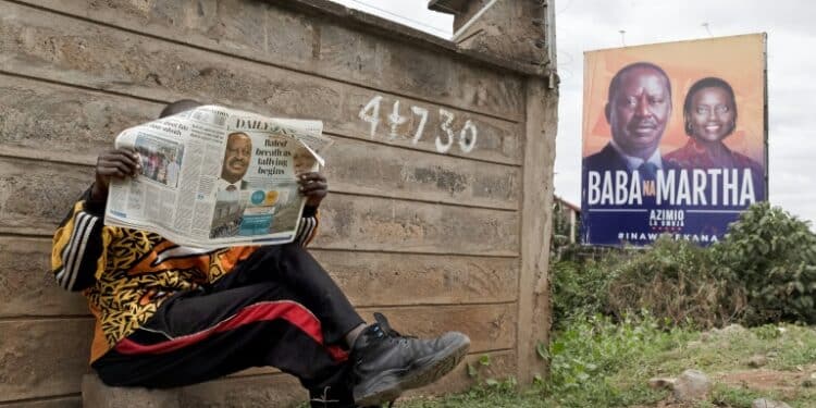 Kenyan 2022 Election: Understanding The Next Steps The Race Is Currently Too Close To Call Between Presidential Frontrunners William Ruto And Raila Odinga (Left On The Billboard) | Afp