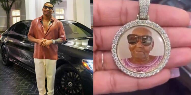 Otile Brown Splashes Ksh 900K On Diamond Encrusted Pendant With Grandma'S Face