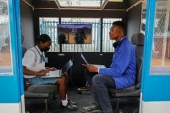 S.africa Teens Build Solar Train As Power Cuts Haunt Commuters