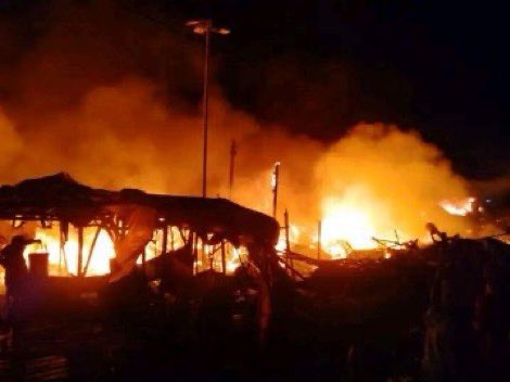 The Fire Gutted Down A Section Of The Dry Fish Market