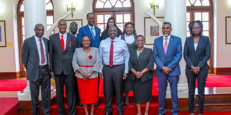 President Ruto Commits To Ending Extra-Judicial Killings President William Ruto With Ipoa Members At State House Nairobi.photo/State House Kenya.