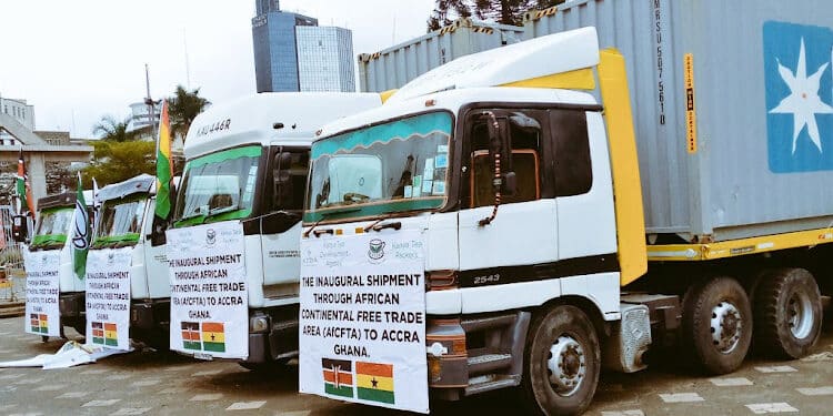 Kenya Widens Tea Export Market To West, Central Africa Tracks Loaded With Kenyan Tea To Be Exported To Ghana During The Flag Off At Kicc.