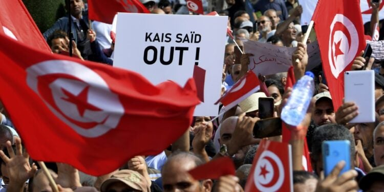 Tunisian Protesters Denounce 'Coup', Demand President'S Removal Tunisia