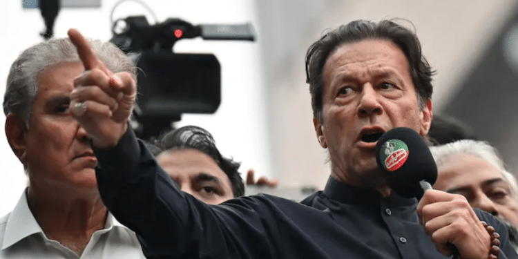 Imran Khan Shot: How Attack Will Affect Protest Campaign Led By Pakistan’s Ousted Leader Imran Khan Addresses His Supporters During An Anti-Government March | Arif Ali/Afp Via Getty Images.
