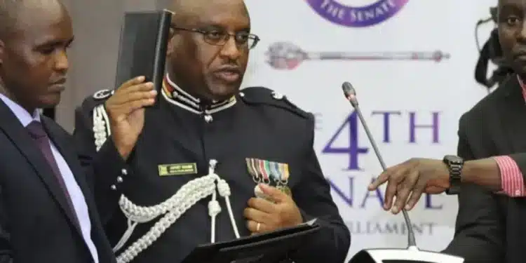 Ig Koome Lists Five Instances When Police Can Use Firearms Inspector General Of Police Japhet Koome During His Swearing In On Friday.photo/Courtesy