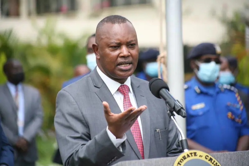 Former Dci Boss George Kinoti. Raila Is Accusing Ruto Of Targeting Him.photo/Courtesy