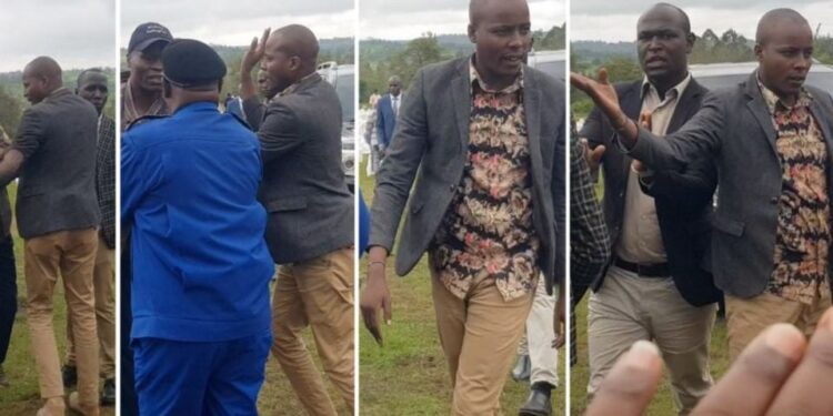 Officers Attached To Gachagua'S Wife Assault Journalist .Photo/Nation