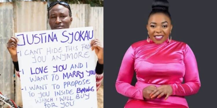 Comedian Consumator Professes Undying Love For Justina Syokau, Promises To Buy Her Bmw 6 Consumator Said He Will Buy Justina Syokau A Car. Photo: Justina Syokau 2020/Consumator/Instagram.