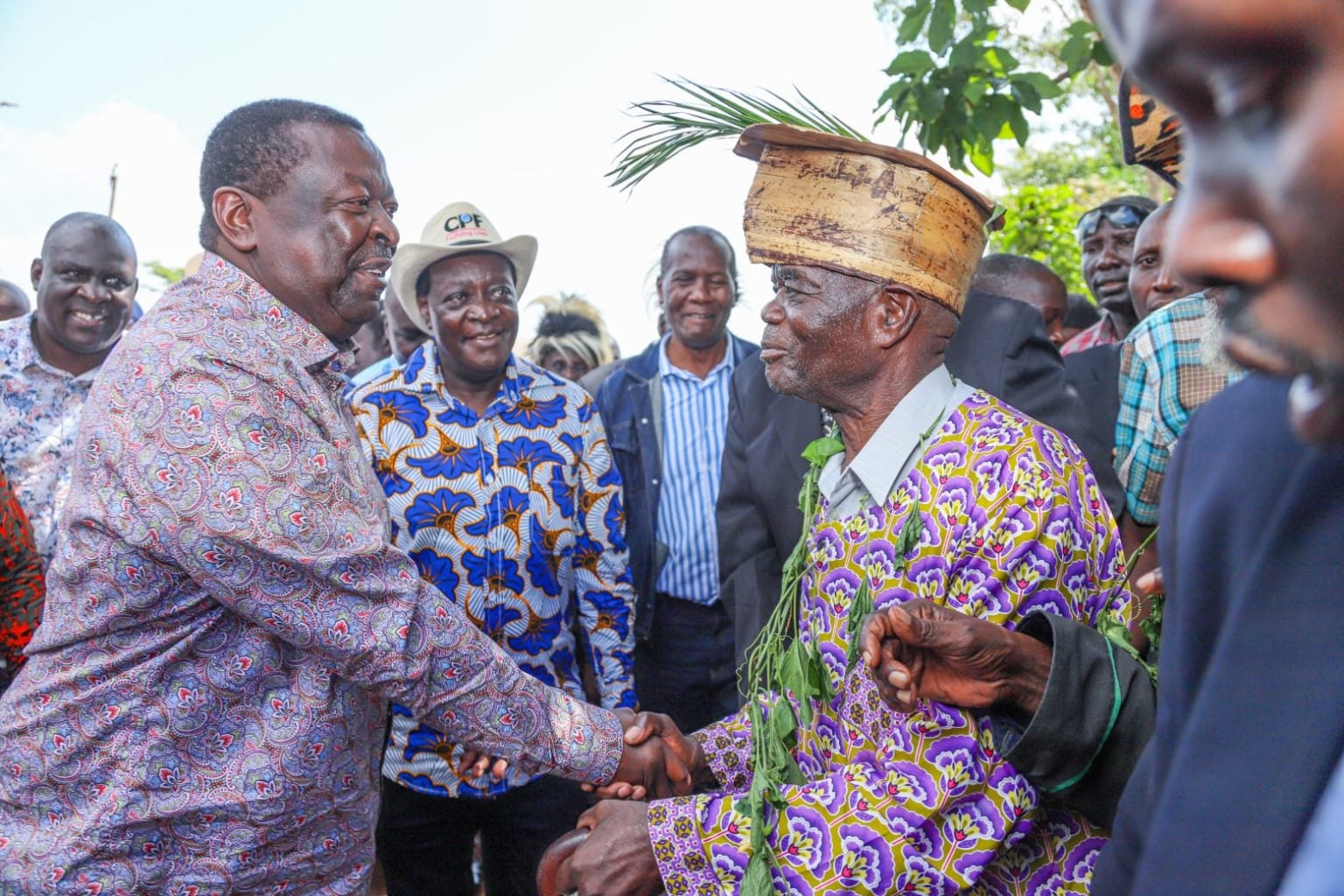 Prime Cabinet Secretary Musalia Mudavadi Greets An Elder During The 43Rd Vihiga Cultural Festival On December 25, 2022. Photo/Courtesy