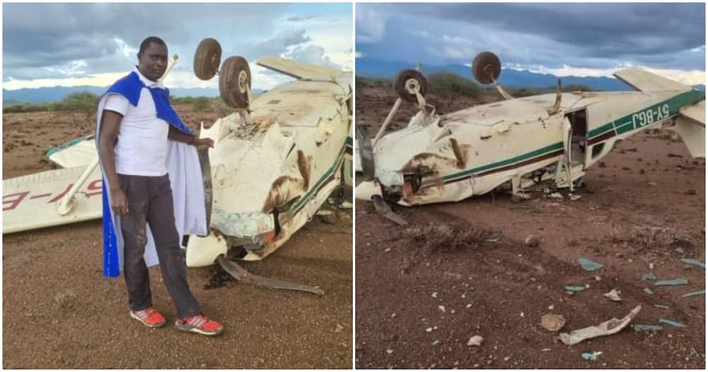 David Rudisha At The Crash Site In Kajiado.photo/Courtesy