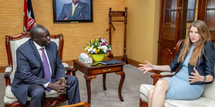 Deputy President Rigathi Gachagua With Uk High Commissioner To Kenya Jane Marriott. Photo/Courtesy
