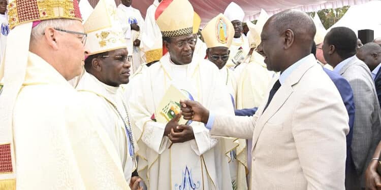 Ruto'S Revelation After The Ordination Of Kitale'S New Bishop President William Ruto At The Ordination Ceremony Of Fr. Henry Juma Odonya As The New Bishop Of Kitale Catholic Diocese On Saturday, January 21 In Kitale.photo/Courtesy.