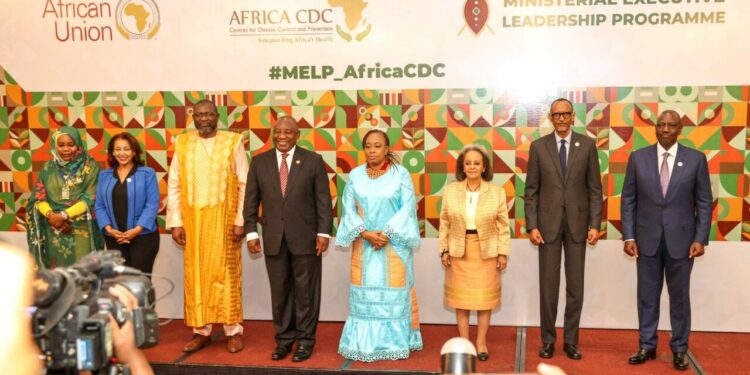 President William Ruto During The Inaugural Ministerial Forum By The Africa Centres For Disease Control In Addis Ababa, Ethiopia.photo/Pcs
