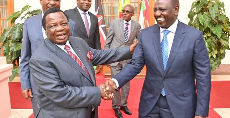 Cotu Boss Francis Atwoli And President William Ruto During A Past Meeting In December 2022 At State House Nairobi.photo/Courtesy.
