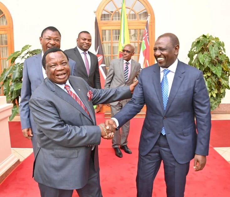 Cotu Boss Francis Atwoli And President William Ruto During A Past Meeting In December 2022 At State House Nairobi.photo/Courtesy.