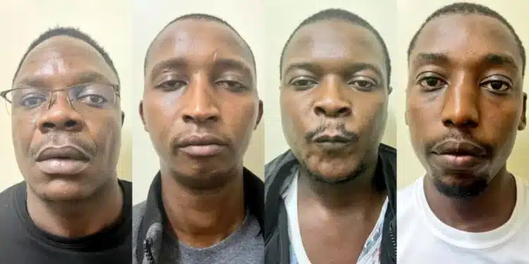 Court Detains 4 Suspects Caught On Cctv Breaking Into Vehicle In South C Photos Of The Suspects In Court: Photo/Courtesy
