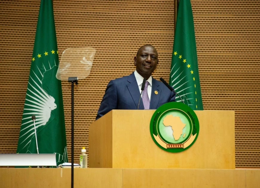President William Ruto Speaking During The 36Th African Union Heads Of State And Government Summit In Addis Ababa, Ethiopia.photo/Courtesy