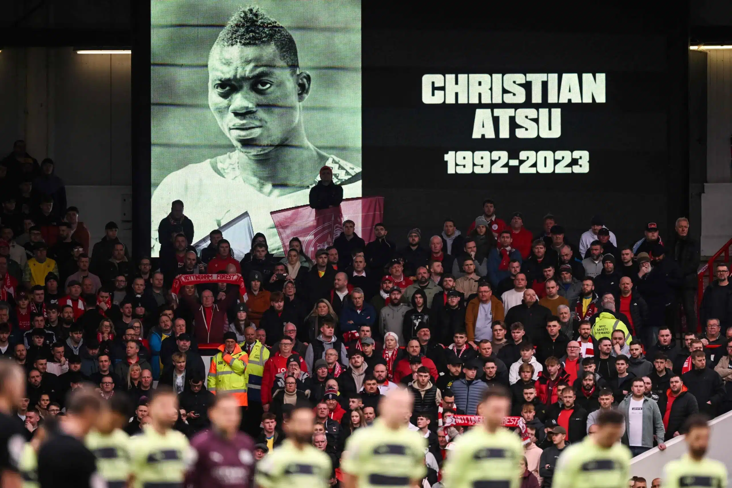 Newcastle Tribute To Ghanian Footballer Christian :Photo/Courtesy