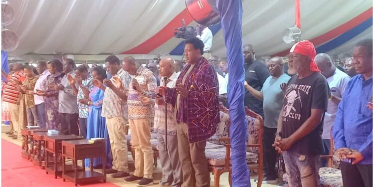 Azimio To Hold Rallies Over The Weekend Azimio La Umoja Leaders During A Past Rally At Jacaranda Grounds In Embakasi.photo/Courtesy