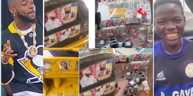 A Collage Of Davido, The Tricycle And Musa :Photo/Courtesy