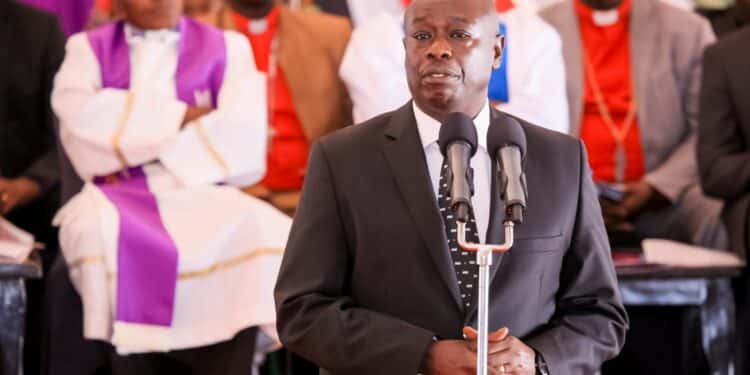 Gachagua Tells Azimio Leaders To Stop Attacking Ichung’wah And Nyoro Deputy President Rigathi Gachagua During The Burial Of His Brother In Law In Muranga.photo/Dpps