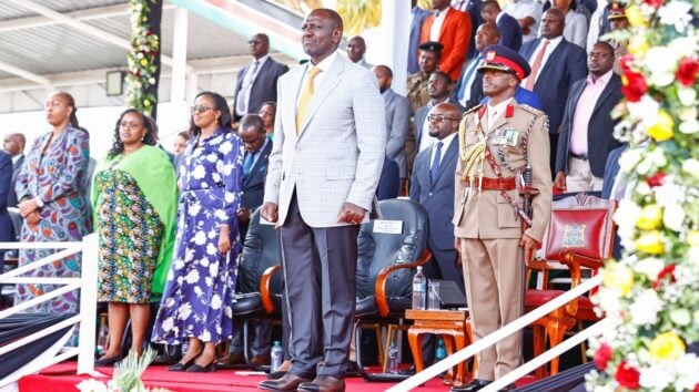 President William Ruto During The Nys Pass Out Parade In Gilgil.photo/Pcs