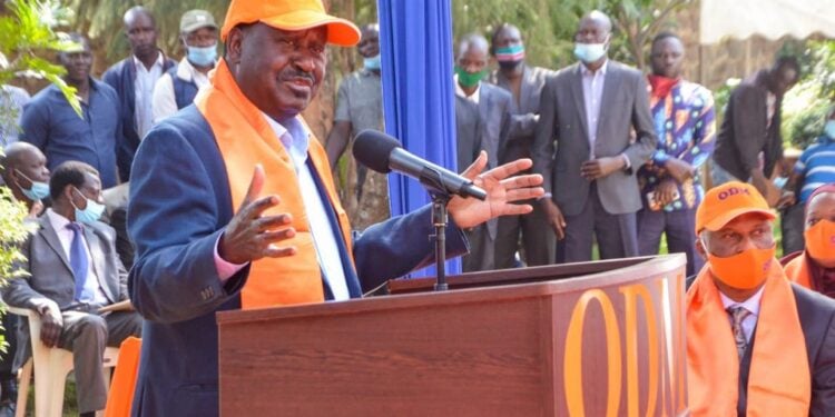 Odm Party Lader Raila Odinga During A Past Function.photo/Courtesy