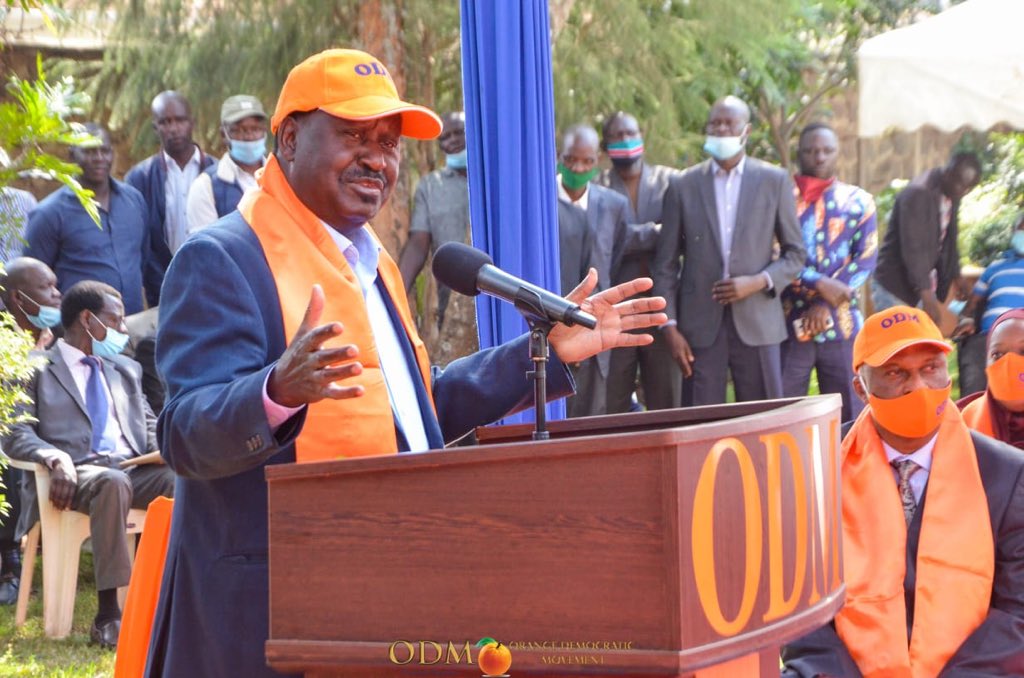 Odm Party Lader Raila Odinga During A Past Function.photo/Courtesy